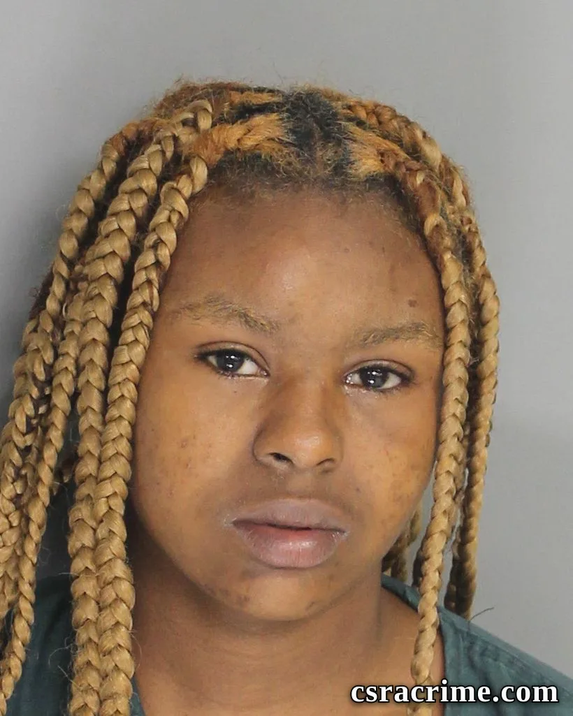 Justasia Carter booking photo