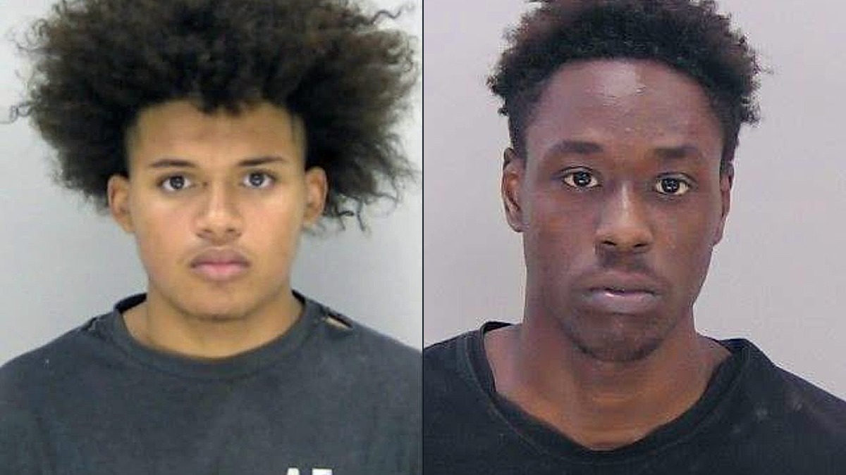Booking photos of 2 people named in this report