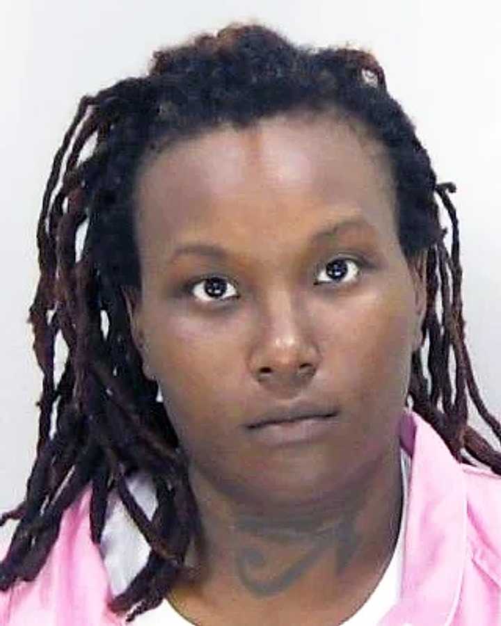 Booking photo of Mikayla White
